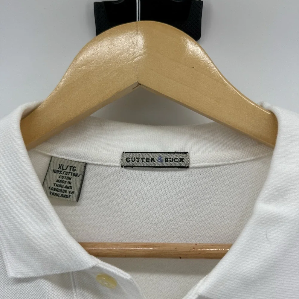 NWT Jack Daniels Polo Shirt Men's XL White Cutter‎ & Buck Golf Whiskey Bartender